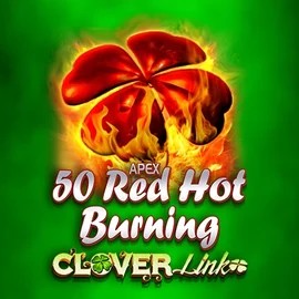 50 Red Hot Burning Clover Links slot icon by Novomatic, available at Whamoo Casino