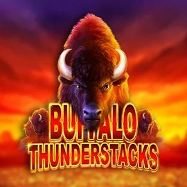 Buffalo Thunderstacks logo by Amatic Industries at Whamoo Casino