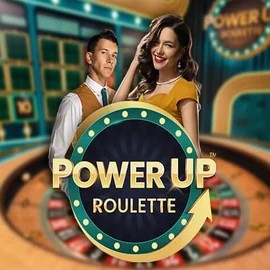 PowerUP Roulette online game logo by Pragmatic Play on whamoocasino.eu.com